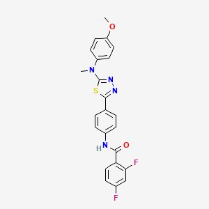 2,4-difluoro-N-(4-(5-((4-methoxyphenyl)(methyl)amino)-1,3,4-thiadiazol-2-yl)phenyl)benzamide