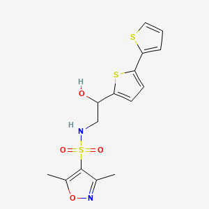 N-(2-{[2,2'-bithiophene]-5-yl}-2-hydroxyethyl)-3,5-dimethyl-1,2-oxazole-4-sulfonamide