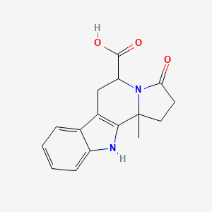 molecular formula C16H16N2O3 B2969416 11b-methyl-3-oxo-1H,2H,3H,5H,6H,11H,11bH-indolo[3,2-g]indolizine-5-carboxylic acid CAS No. 1008695-48-4