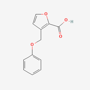 molecular formula C12H10O4 B2969419 3-(Phenoxymethyl)furan-2-carboxylic acid CAS No. 923129-70-8