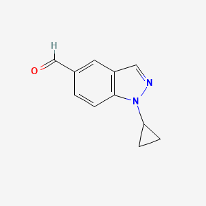 molecular formula C11H10N2O B2969434 1-Cyclopropyl-1H-indazole-5-carbaldehyde CAS No. 1935241-89-6