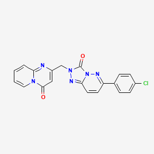 molecular formula C20H13ClN6O2 B2969441 2-((6-(4-chlorophenyl)-3-oxo-[1,2,4]triazolo[4,3-b]pyridazin-2(3H)-yl)methyl)-4H-pyrido[1,2-a]pyrimidin-4-one CAS No. 1251707-29-5