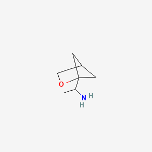 B2969460 1-{2-Oxabicyclo[2.1.1]hexan-1-yl}ethan-1-amine CAS No. 2219376-38-0