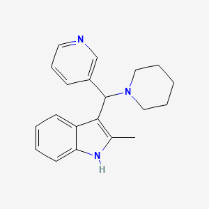 molecular formula C20H23N3 B2969466 2-methyl-3-(piperidin-1-yl(pyridin-3-yl)methyl)-1H-indole CAS No. 514186-24-4
