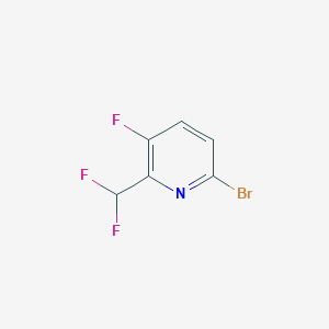 molecular formula C6H3BrF3N B2969471 6-Bromo-2-(difluoromethyl)-3-fluoropyridine CAS No. 1806763-56-3
