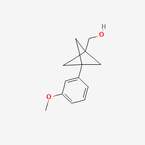 molecular formula C13H16O2 B2969472 [3-(3-Methoxyphenyl)-1-bicyclo[1.1.1]pentanyl]methanol CAS No. 2287273-99-6
