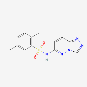 molecular formula C13H13N5O2S B2969477 2,5-dimethyl-N-[1,2,4]triazolo[4,3-b]pyridazin-6-ylbenzenesulfonamide CAS No. 1112017-68-1