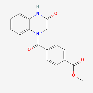 molecular formula C17H14N2O4 B2969480 Methyl 4-(3-oxo-1,2,3,4-tetrahydroquinoxaline-1-carbonyl)benzoate CAS No. 952861-13-1