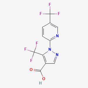 5-(trifluoromethyl)-1-[5-(trifluoromethyl)pyridin-2-yl]-1H-pyrazole-4-carboxylic acid