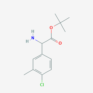 molecular formula C13H18ClNO2 B2969497 Tert-butyl 2-amino-2-(4-chloro-3-methylphenyl)acetate CAS No. 2248261-14-3