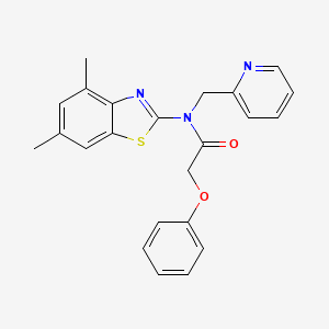 molecular formula C23H21N3O2S B2969501 N-(4,6-dimethylbenzo[d]thiazol-2-yl)-2-phenoxy-N-(pyridin-2-ylmethyl)acetamide CAS No. 922941-73-9