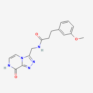 molecular formula C16H17N5O3 B2969505 N-((8-hydroxy-[1,2,4]triazolo[4,3-a]pyrazin-3-yl)methyl)-3-(3-methoxyphenyl)propanamide CAS No. 2034367-85-4