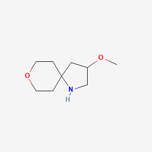 molecular formula C9H17NO2 B2969507 3-Methoxy-8-oxa-1-azaspiro[4.5]decane CAS No. 2503208-43-1