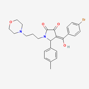 molecular formula C25H27BrN2O4 B2969510 4-(4-bromobenzoyl)-3-hydroxy-1-(3-morpholinopropyl)-5-(p-tolyl)-1H-pyrrol-2(5H)-one CAS No. 381682-77-5
