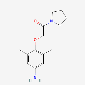 molecular formula C14H20N2O2 B2969525 2-(4-氨基-2,6-二甲基苯氧基)-1-(吡咯烷-1-基)乙酮 CAS No. 893766-09-1
