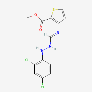 molecular formula C13H11Cl2N3O2S B2969526 3-({(E)-[2-(2,4-二氯苯基)肼基]亚甲基}氨基)-2-噻吩甲酸甲酯 CAS No. 866051-39-0