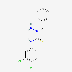 molecular formula C14H13Cl2N3S B2969528 3-Amino-3-benzyl-1-(3,4-dichlorophenyl)thiourea CAS No. 723332-86-3