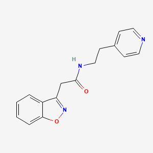 molecular formula C16H15N3O2 B2969531 2-(benzo[d]isoxazol-3-yl)-N-(2-(pyridin-4-yl)ethyl)acetamide CAS No. 1235096-08-8
