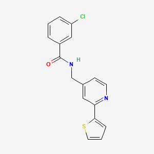 molecular formula C17H13ClN2OS B2969541 3-氯-N-((2-(噻吩-2-基)吡啶-4-基)甲基)苯甲酰胺 CAS No. 2034546-25-1