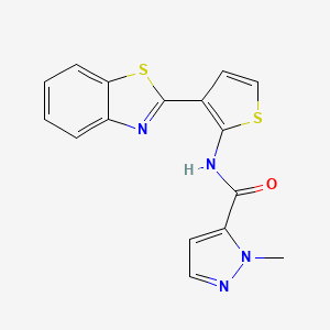 molecular formula C16H12N4OS2 B2969542 N-(3-(benzo[d]thiazol-2-yl)thiophen-2-yl)-1-methyl-1H-pyrazole-5-carboxamide CAS No. 1172962-72-9