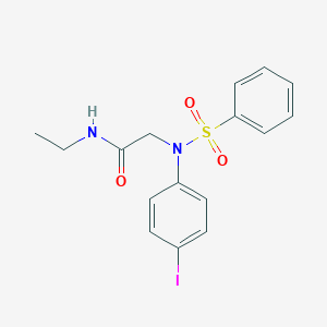 molecular formula C16H17IN2O3S B296956 N-ethyl-2-[4-iodo(phenylsulfonyl)anilino]acetamide 