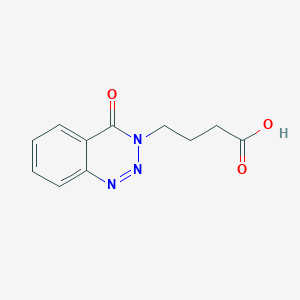 molecular formula C11H11N3O3 B2969563 4-(4-oxo-1,2,3-benzotriazin-3(4H)-yl)butanoic acid CAS No. 97609-03-5