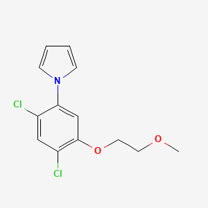 molecular formula C13H13Cl2NO2 B2969567 1-[2,4-dichloro-5-(2-methoxyethoxy)phenyl]-1H-pyrrole CAS No. 338966-97-5