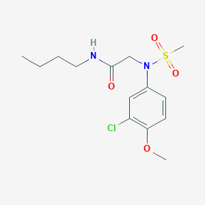 N-butyl-2-[3-chloro-4-methoxy(methylsulfonyl)anilino]acetamide