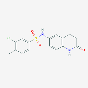 molecular formula C16H15ClN2O3S B2969580 3-chloro-4-methyl-N~1~-(2-oxo-1,2,3,4-tetrahydro-6-quinolinyl)-1-benzenesulfonamide CAS No. 921916-64-5