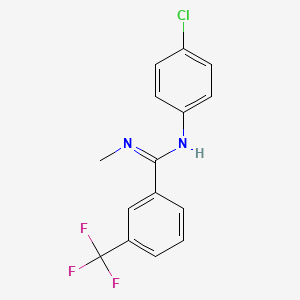 N-(4-chlorophenyl)-N'-methyl-3-(trifluoromethyl)benzenecarboximidamide