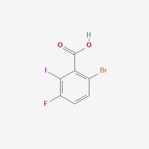 molecular formula C7H3BrFIO2 B2969588 6-Bromo-3-fluoro-2-iodobenzoic acid CAS No. 2091680-04-3
