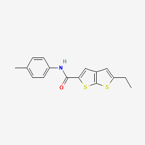 molecular formula C16H15NOS2 B2969591 2-ethyl-N-(4-methylphenyl)thieno[2,3-b]thiophene-5-carboxamide CAS No. 406201-33-0