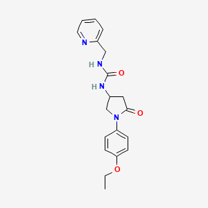 molecular formula C19H22N4O3 B2969596 1-(1-(4-Ethoxyphenyl)-5-oxopyrrolidin-3-yl)-3-(pyridin-2-ylmethyl)urea CAS No. 894014-33-6