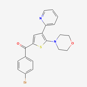 molecular formula C20H17BrN2O2S B2969601 (4-Bromophenyl)(5-morpholino-4-(2-pyridinyl)-2-thienyl)methanone CAS No. 339023-33-5