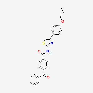 molecular formula C26H22N2O3S B2969605 4-benzoyl-N-[4-(4-propoxyphenyl)-1,3-thiazol-2-yl]benzamide CAS No. 325979-59-7