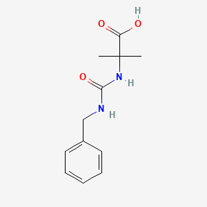molecular formula C12H16N2O3 B2969612 2-(Benzylcarbamoylamino)-2-methylpropanoic acid CAS No. 929473-53-0