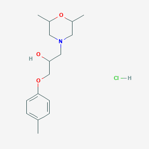 molecular formula C16H26ClNO3 B2969615 1-(2,6-Dimethylmorpholino)-3-(p-tolyloxy)propan-2-ol hydrochloride CAS No. 1212387-92-2