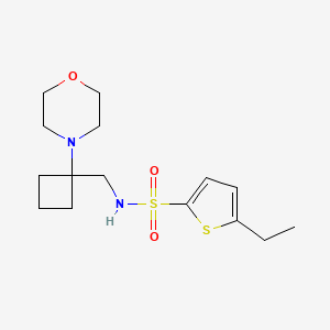 molecular formula C15H24N2O3S2 B2969624 5-Ethyl-N-[(1-morpholin-4-ylcyclobutyl)methyl]thiophene-2-sulfonamide CAS No. 2380166-44-7
