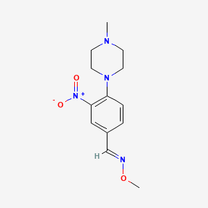 molecular formula C13H18N4O3 B2969625 4-(4-methylpiperazino)-3-nitrobenzenecarbaldehyde O-methyloxime CAS No. 860650-08-4
