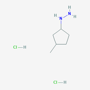 molecular formula C6H16Cl2N2 B2969632 (3-Methylcyclopentyl)hydrazine;dihydrochloride CAS No. 2551117-25-8
