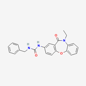molecular formula C23H21N3O3 B2969637 1-Benzyl-3-(10-ethyl-11-oxo-10,11-dihydrodibenzo[b,f][1,4]oxazepin-2-yl)urea CAS No. 1203224-59-2