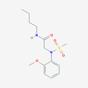 molecular formula C14H22N2O4S B296964 N-butyl-2-[2-methoxy(methylsulfonyl)anilino]acetamide 