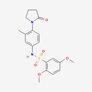 2,5-dimethoxy-N-(3-methyl-4-(2-oxopyrrolidin-1-yl)phenyl)benzenesulfonamide