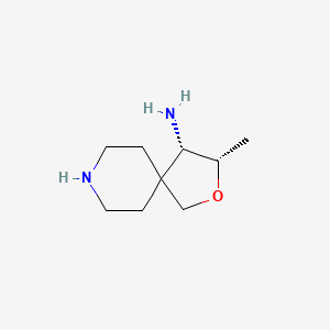 molecular formula C9H18N2O B2969653 (3S,4S)-3-Methyl-2-oxa-8-azaspiro[4.5]decan-4-amine CAS No. 1801767-25-8