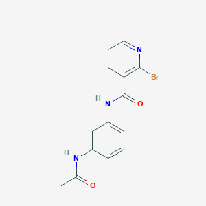 2-bromo-N-(3-acetamidophenyl)-6-methylpyridine-3-carboxamide