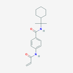 molecular formula C19H26N2O2 B2969668 N-(2-Cyclohexylpropan-2-yl)-4-(prop-2-enoylamino)benzamide CAS No. 2361870-45-1