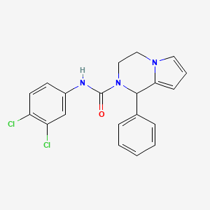 molecular formula C20H17Cl2N3O B2969676 N-(3,4-dichlorophenyl)-1-phenyl-3,4-dihydropyrrolo[1,2-a]pyrazine-2(1H)-carboxamide CAS No. 900012-14-8