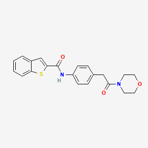 N-(4-(2-morpholino-2-oxoethyl)phenyl)benzo[b]thiophene-2-carboxamide