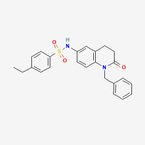 molecular formula C24H24N2O3S B2969692 N-(1-benzyl-2-oxo-1,2,3,4-tetrahydroquinolin-6-yl)-4-ethylbenzenesulfonamide CAS No. 954640-19-8