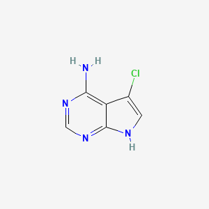 molecular formula C6H5ClN4 B2969696 5-Chloro-7H-pyrrolo[2,3-d]pyrimidin-4-amine CAS No. 1080467-50-0